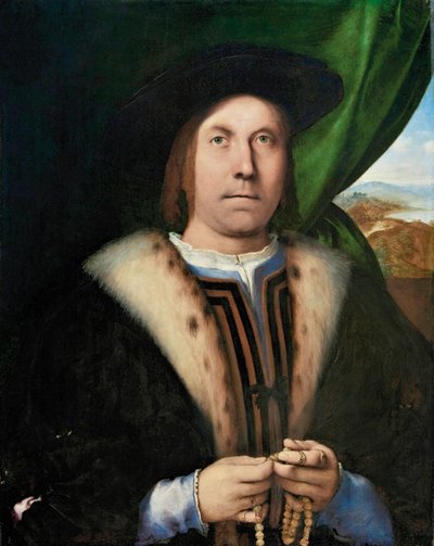 Portrait of a Man with a Rosary, ca 1515-1520 by Lorenzo Lotto