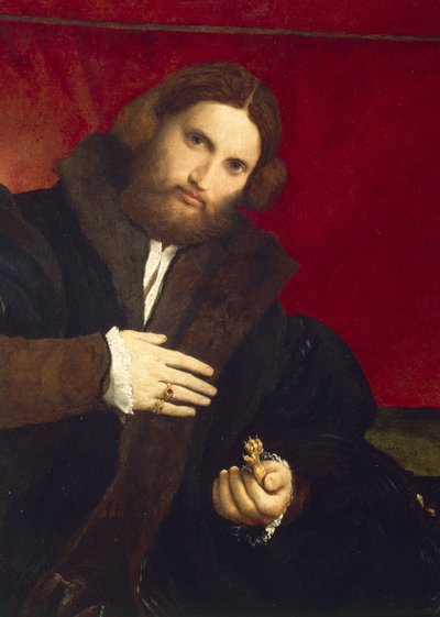 Portrait of gentleman with lion