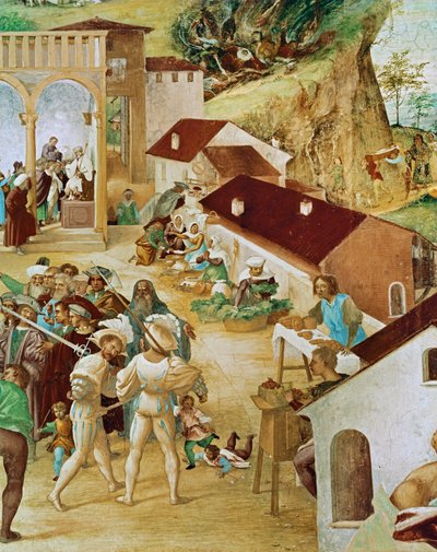Right Side of the Capella Suardi, Church Santa Barbara by Lorenzo Lotto
