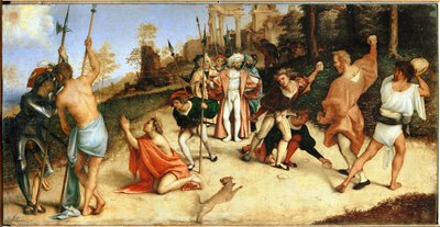 The Stoning of Saint Stephen by Lorenzo Lotto