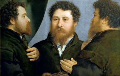 Triple Portrait of Goldsmith by Lorenzo Lotto