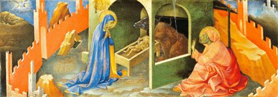 Nativity of Jesus, section of predella, by Lorenzo Monaco by Lorenzo Monaco