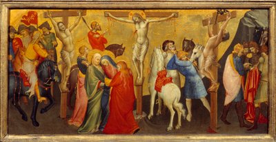 The crucifixion (central panel of the predelle of the altarpiece) by Lorenzo Monaco