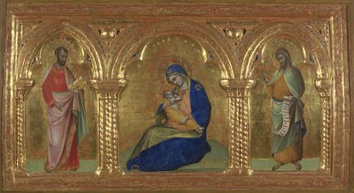 The Madonna of Humility with Saints Mark and John, 1365-1370 by Lorenzo Veneziano