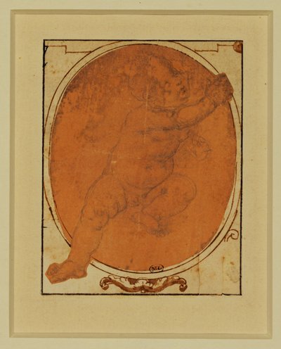 Nude Child Sitting with Right Leg Extended by Lorenzo di Credi