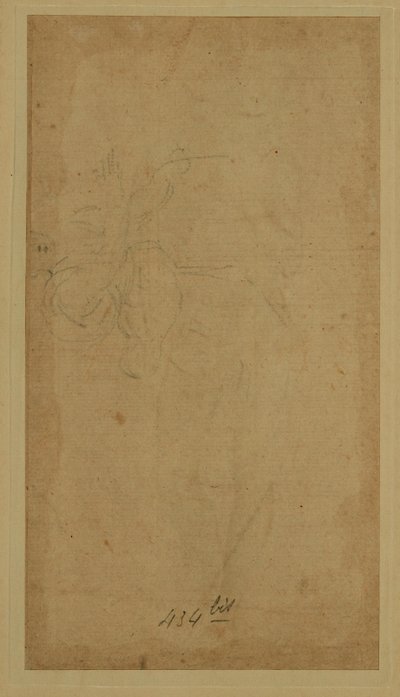 Draped Figure Walking Towards the Right: Angel of the Annunciation? by Lorenzo di Credi