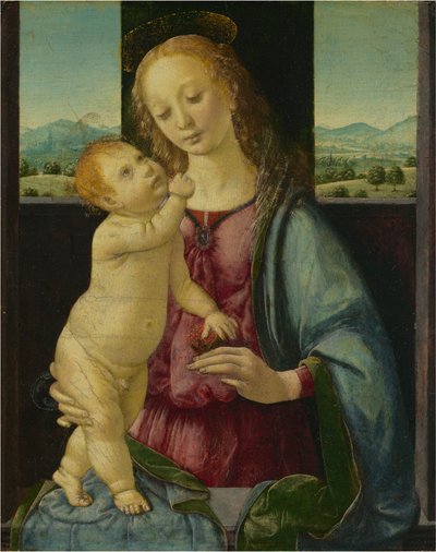 Madonna and Child with a Pomegranate by Lorenzo di Credi