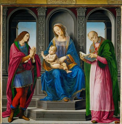 Madonna and Child with Saint Julian and Saint Nicholas of Myra by Lorenzo di Credi