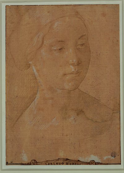 Portrait of a Woman with Hair in a Net by Lorenzo di Credi