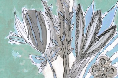 Abstract Floral Sketch by Lori Ann Folz