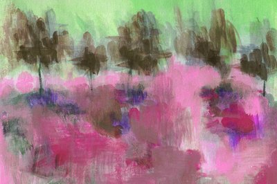 Abstract Pink Landscape by Lori Ann Folz