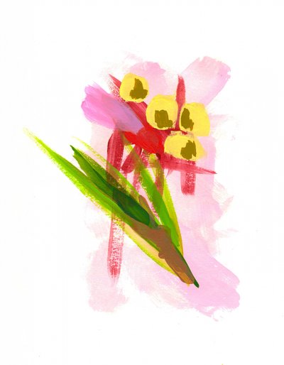 Colorful Abstract Flowers by Lori Ann Folz