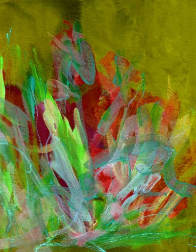 Vibrant Abstract Growth by Lori Ann Folz