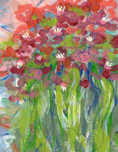 Vibrant Floral Abstract by Lori Ann Folz