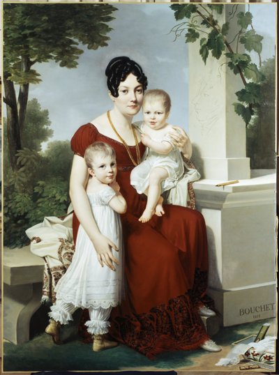 Mme. H and Her Children by Louis Andre Gabriel Bouchet