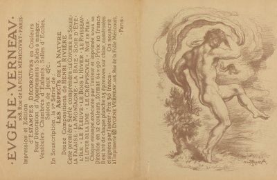 Dancing Nude and Advertisement for Eugène Verneau