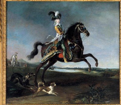 Equestrian portrait of Marie Antoinette by Lorraine Habsburg, Queen of France (1755-1793) Painting by Louis Auguste Brun (1758-1815) by Louis Auguste Brun