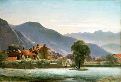 Village in the Foothills by Louis Auguste Lapito