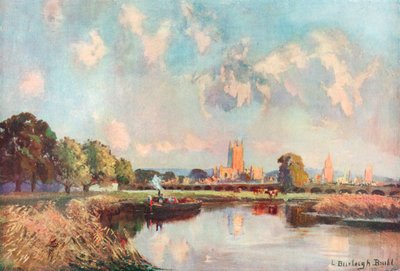 Gloucester Cathedral, from the Severn by Louis Burleigh-Bruhl