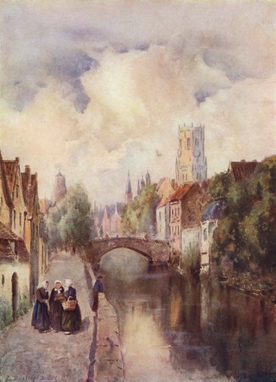 The Quay Vert, Bruges by Louis Burleigh Bruhl