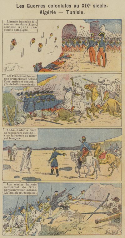 Colonial Wars in the 19th Century, Algeria, Tunisia by Louis Charles (after) Bombled