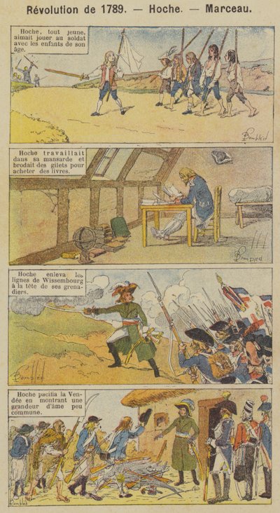 Revolution of 1789, Hoche, Marceau by Louis Charles (after) Bombled