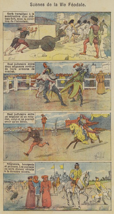 Scenes of Feudal Life by Louis Charles (after) Bombled