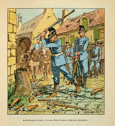 After the Capture of Orleans in October 1870, a Bavarian Subofficer Broke the Hunters by Louis Charles Bombled