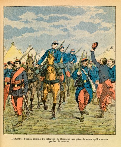 The Eastern Army: Warrant Officer Bastien Bringing Back a Cannon to Besancon by Louis Charles Bombled