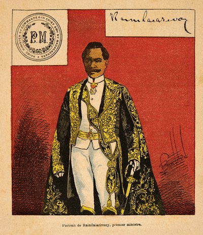 Portrait of Prime Minister Rainilaiarivony (1828-1896) by Louis Charles Bombled