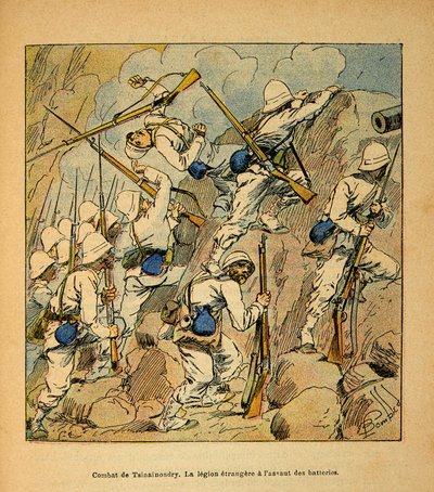 The War in Madagascar: Battle of Tsinainondry, the Foreign Legion at the Assault of the Hovas Batteries in 1895 by Louis Charles Bombled
