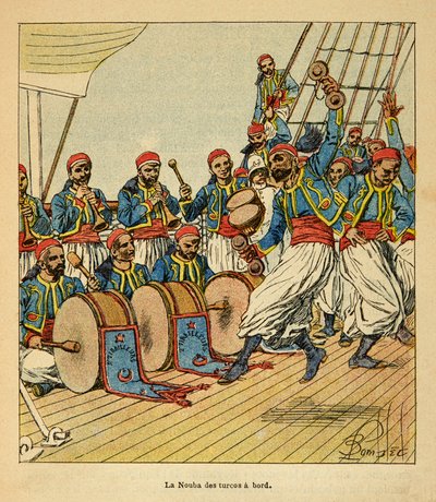 La Nouba des Turcos Aboard the Ship Sailing to Madagascar by Louis Charles Bombled