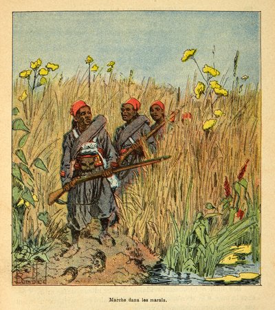 The War in Madagascar: French Troops on Expedition in the Marshes in Madagascar in 1895 by Louis Charles Bombled