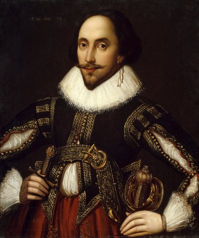 Portrait of British playwright William Shakespeare by Louis Coblitz