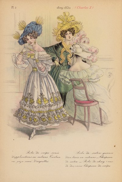 French Fashion: 1829-1830, Charles X by Louis Colas