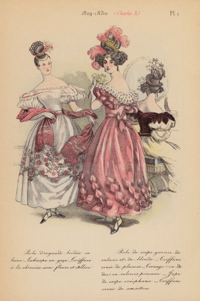 French Fashion: 1829-1830, Charles X by Louis Colas