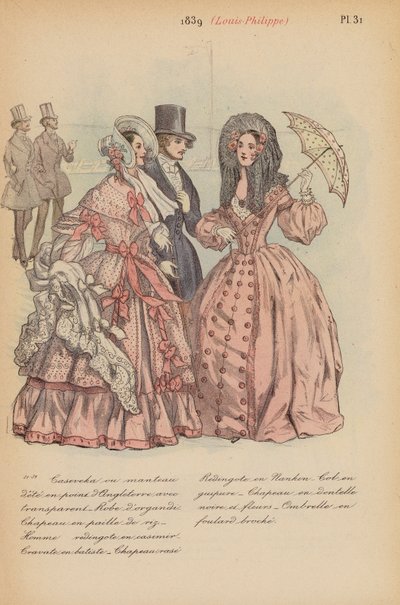 French fashion: 1839, Louis-Philippe by Louis Colas