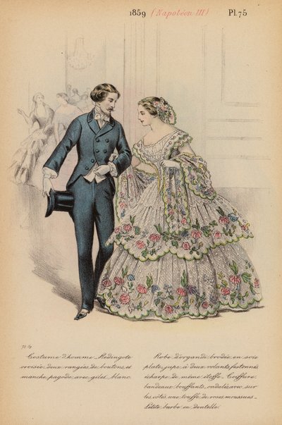 French fashion: 1859, Napoleon III by Louis Colas