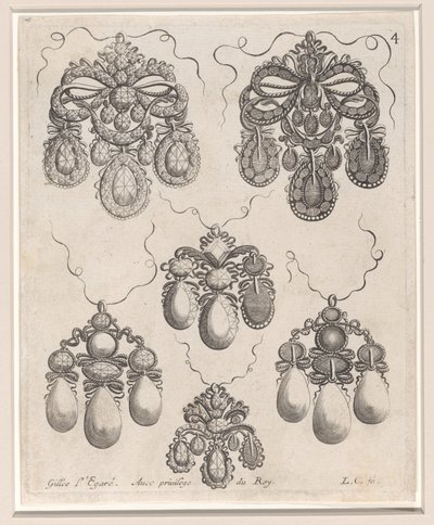 Design for Pendants, Plate 4 from 