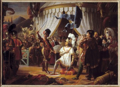 Francis I of France Requesting to be Knighted by the Chevalier Bayard After Victory at the Battle of Marignano, Italy, 1515 by Louis Ducis