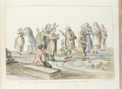 Negotiation Between Guide of Travel Group and Mule Drivers with Whom They Go to Etna by Louis Ducros