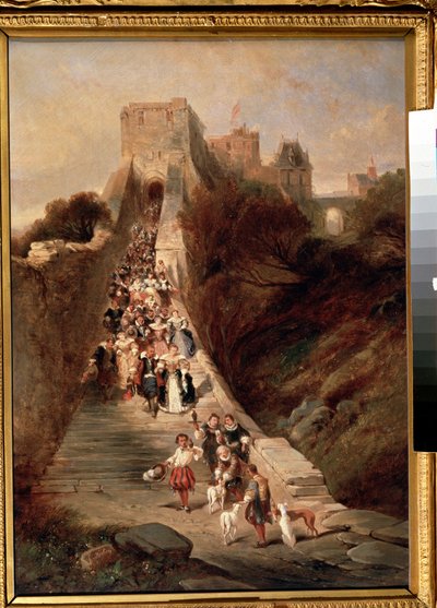 Leaving the Castle by Louis Eugene Gabriel Isabey