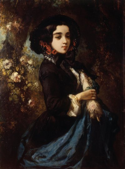 Portrait of a Lady, c.1860-65 by Louis Eugene Gabriel Isabey