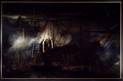 Return of the ashes and transhipment of the remains of Napoleon I aboard the Belle Poule by Louis Eugene Gabriel Isabey