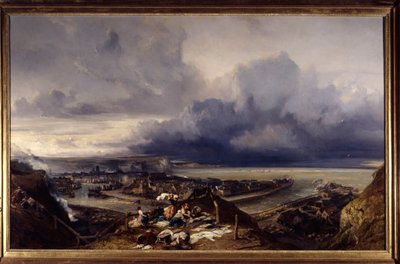 View of the Port of Dieppe in Normandy by Louis Eugene Gabriel Isabey