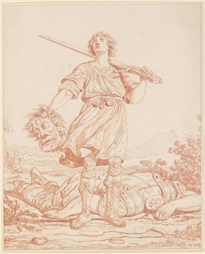 David as Victor over the Giant Goliath by Louis Felix de la Rue