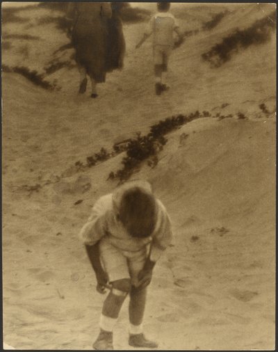 A Young Boy with a Leg Brace by Louis Fleckenstein