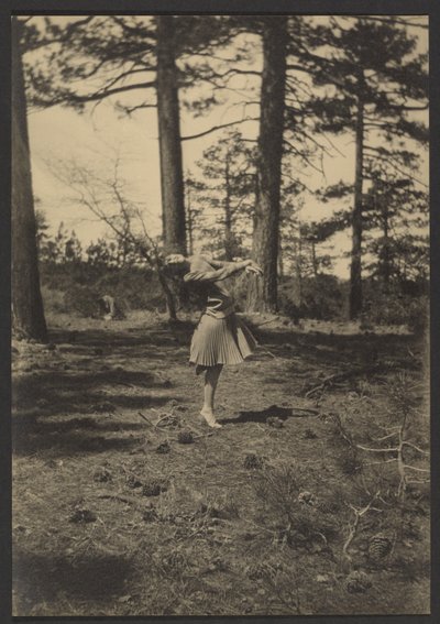 Female Dancer in Pine Clearing by Louis Fleckenstein