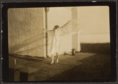 Florence Dancing in Native American Costume by Louis Fleckenstein