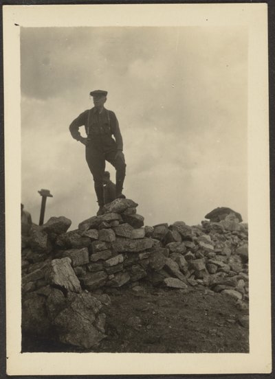 Man on Pile of Rocks by Louis Fleckenstein